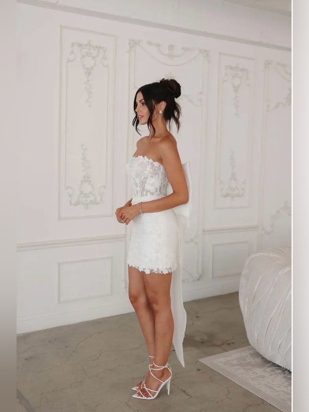 Untamed Petals Rosalie Bow Mini Dress - Picture 4 of 11